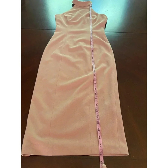 Dress the Population NWT Eden High Neck Halter Bodycon Midi Dress in Blush Pink - Picture 9 of 13